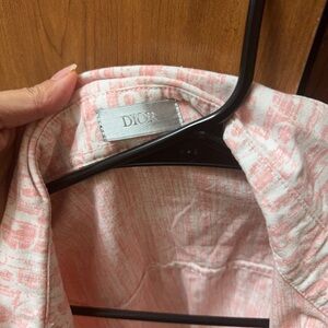 Dior Pink and White Knit Top